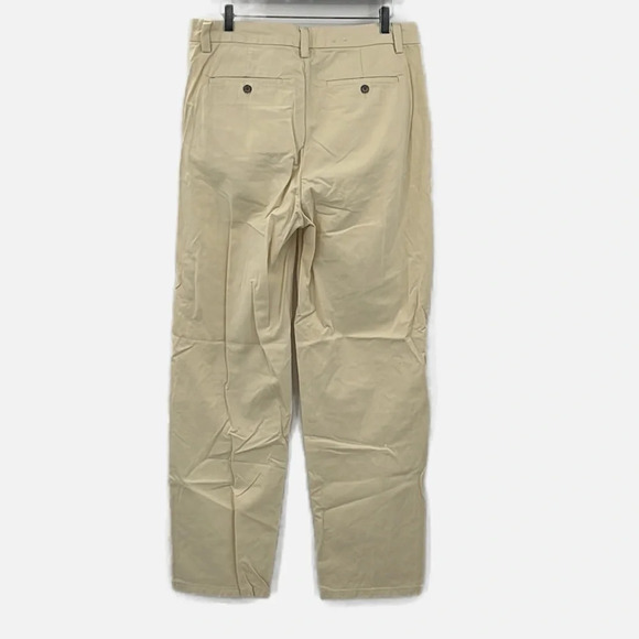 Amendi Gunnar in Light Beige Organic Cotton Pleat Front Button Fly Pants - Sz 32 - Picture 4 of 9